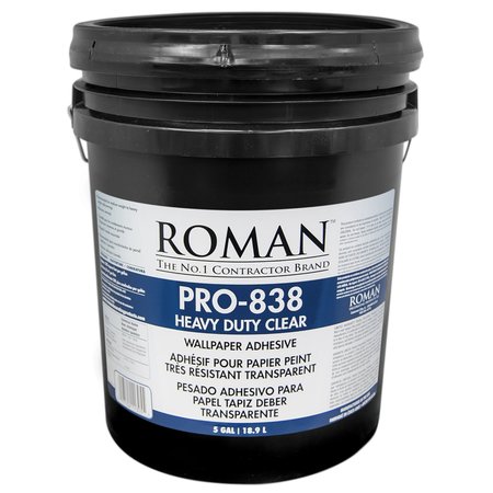 ROMAN DECORATING Spray Adhesive, Clear, 5 gal, Pail 11305